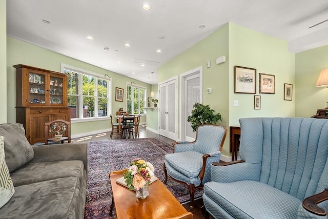 370 Beech St Unit 2, Boston, MA 02131 - living room with baseboards and recessed lighting