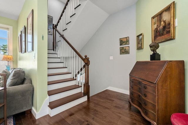 370 Beech St Unit 2, Boston, MA 02131 - stairs with wood finished floors and baseboards
