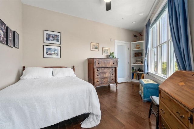 370 Beech St Unit 2, Boston, MA 02131 - bedroom featuring wood finished floors and ceiling fan