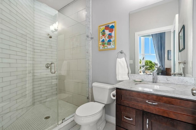 370 Beech St Unit 2, Boston, MA 02131 - bathroom with vanity, toilet, and a stall shower
