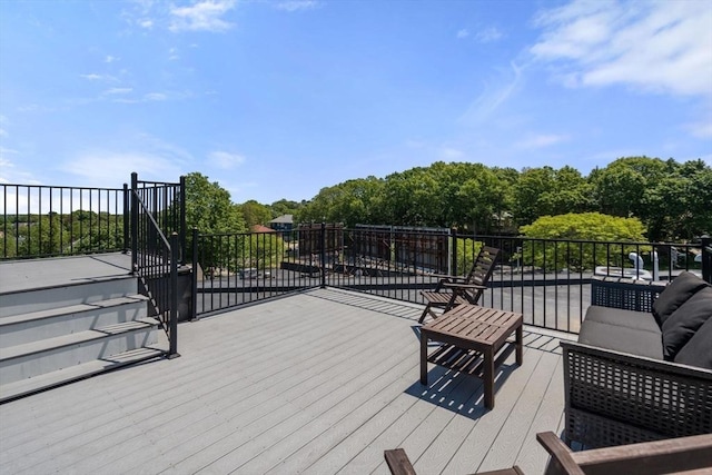 370 Beech St Unit 2, Boston, MA 02131 - view of wooden deck