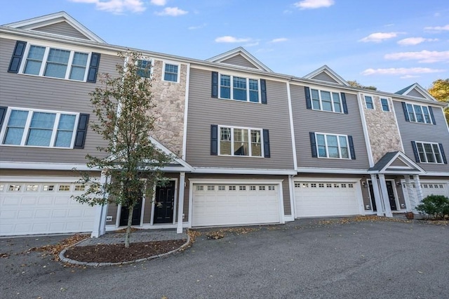 view of property with a garage