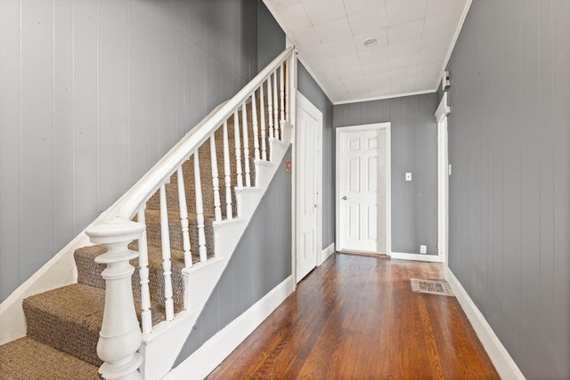 57 Bessom St, Lynn, MA 01902 - stairway with wood finished floors