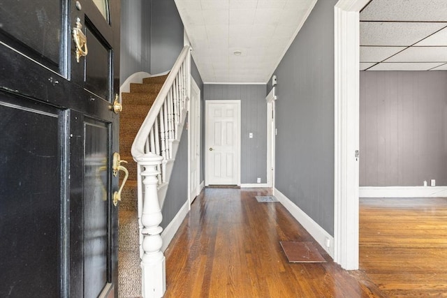57 Bessom St, Lynn, MA 01902 - foyer entrance featuring wood finished floors and stairway