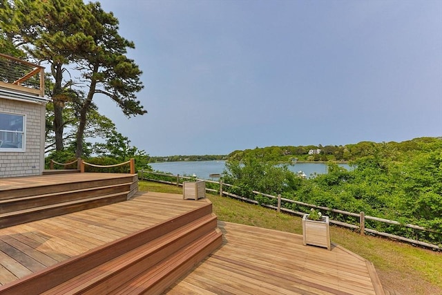 5 Kidd Way, Orleans, MA 02653 - wooden terrace featuring a water view