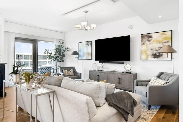 300 Blvd 3I, Boston, MA 02210 - living room with wood finished floors and a chandelier