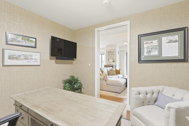 300 Blvd 3I, Boston, MA 02210 - office featuring wood finished floors and wallpapered walls