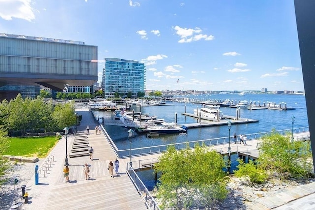 300 Blvd 3I, Boston, MA 02210 - dock area featuring a water view and view of marina