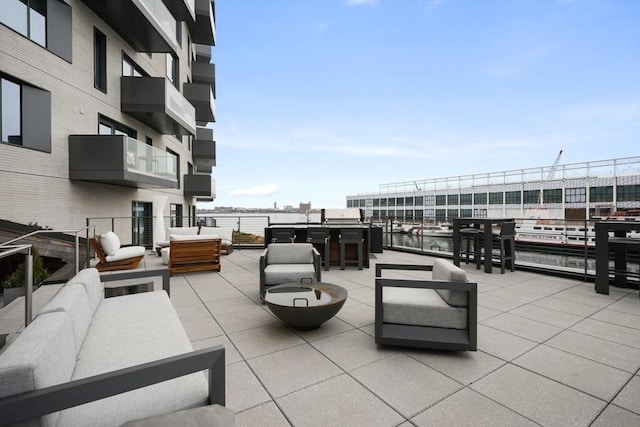 300 Blvd 3I, Boston, MA 02210 - view of patio / terrace featuring an outdoor hangout area