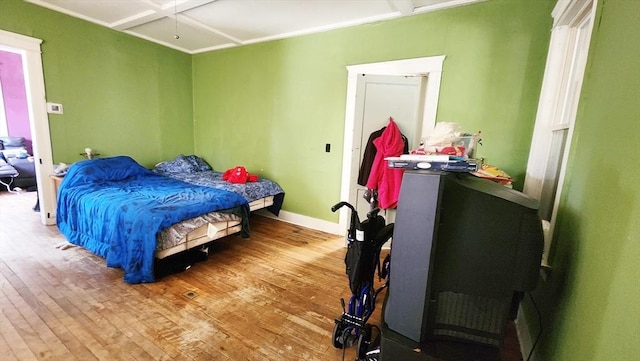 132 Institute Rd, Worcester, MA 01602 - bedroom featuring hardwood / wood-style flooring and baseboards