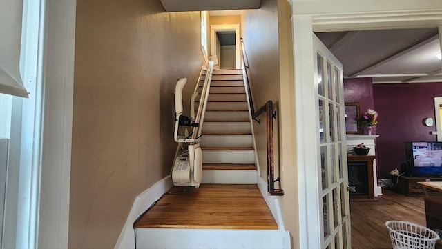 132 Institute Rd, Worcester, MA 01602 - stairs featuring wood finished floors