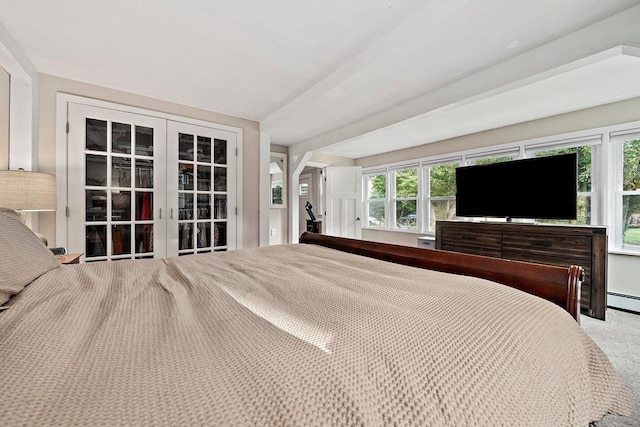 bedroom featuring carpet