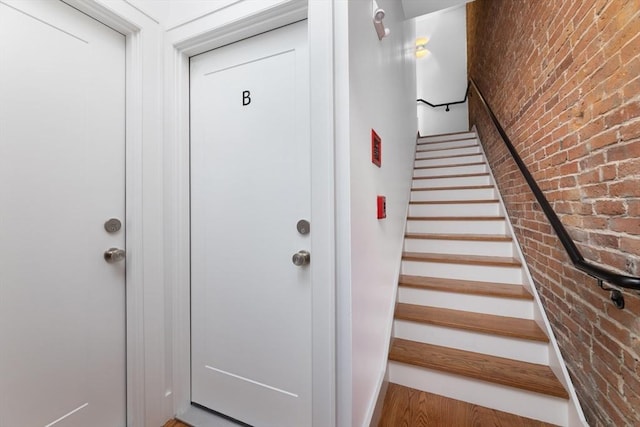 211 W Springfield St, Boston, MA 02118 - staircase with brick wall