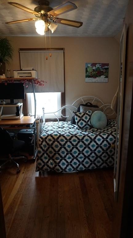 32 Bristol St, Ludlow, MA 01056 - bedroom with hardwood / wood-style floors and a ceiling fan