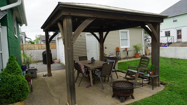 32 Bristol St, Ludlow, MA 01056 - view of patio / terrace featuring a gazebo and outdoor dining area