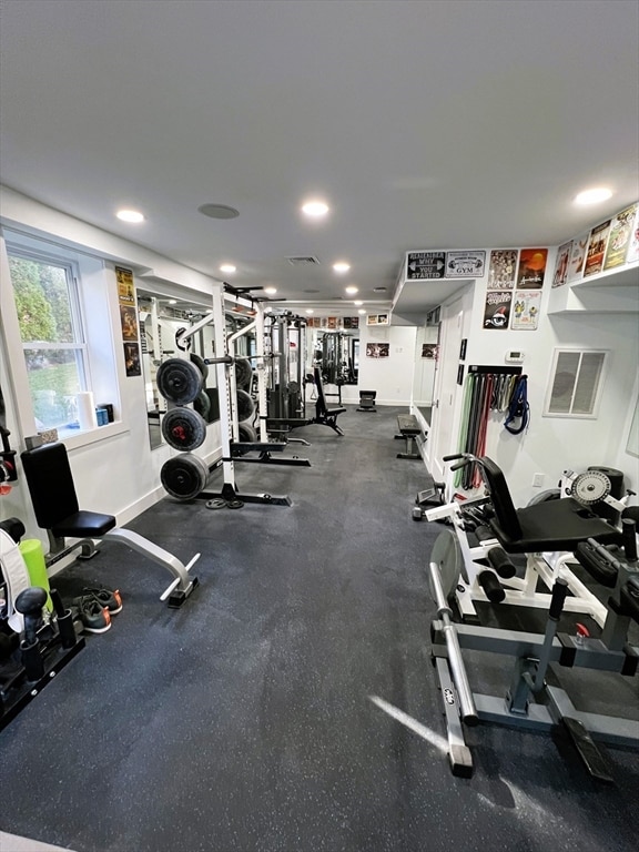 view of workout area