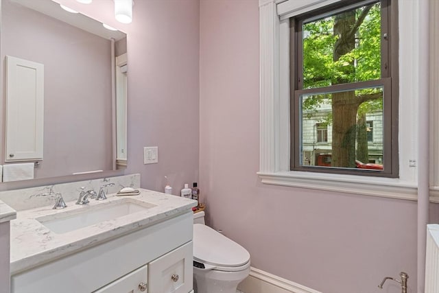 114 Fenway Unit 2, Boston, MA 02115 - half bath with toilet, vanity, and baseboards