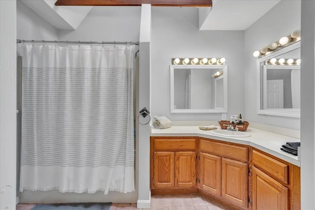57 Center St, Dartmouth, MA 02748 - bathroom featuring vanity and tile patterned flooring