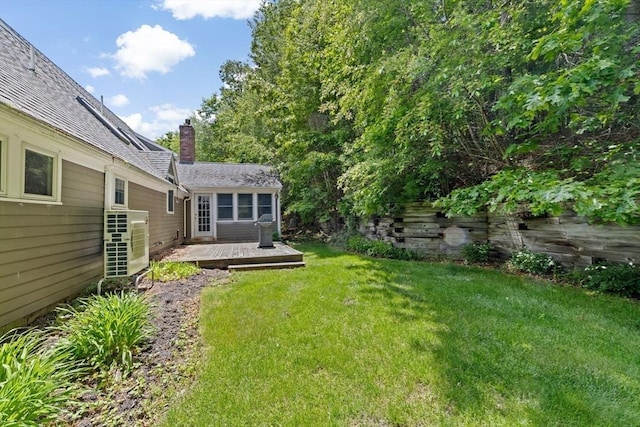 39 High Beacon Way, Marshfield, MA 02050 - view of grassy yard with a wooden deck