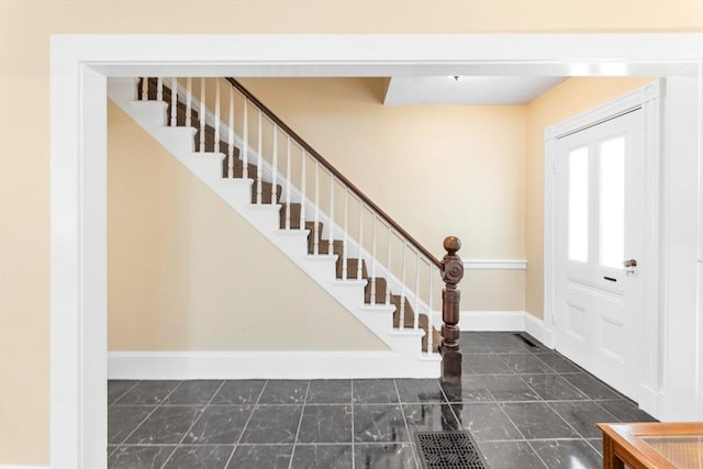 252 Railroad Ave, Norwood, MA 02062 - entryway featuring stairs and marble finish floors