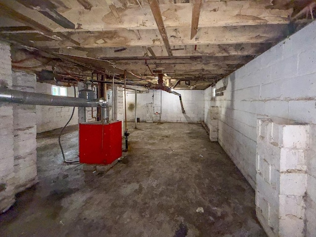 23 Eldert St, Springfield, MA 01109 - unfinished below grade area featuring a heating unit