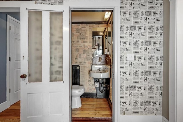 2 Oxford Pl, Worcester, MA 01609 - bathroom with wood finished floors and toilet
