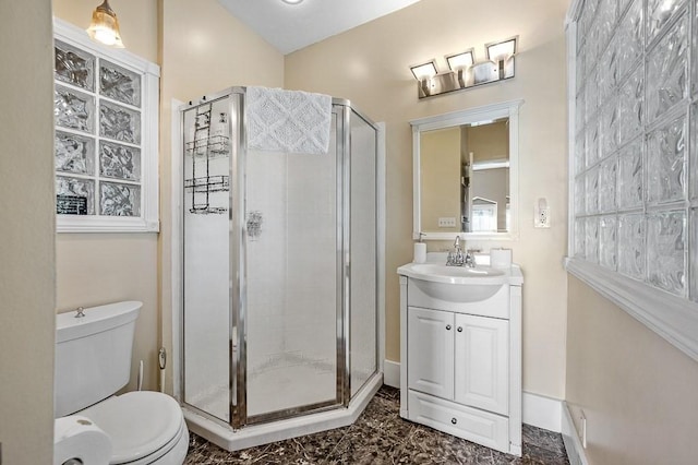 2 Oxford Pl, Worcester, MA 01609 - bathroom featuring a shower stall, vanity, and toilet