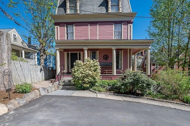 2 Oxford Pl, Worcester, MA 01609 - second empire-style home with a porch and mansard roof