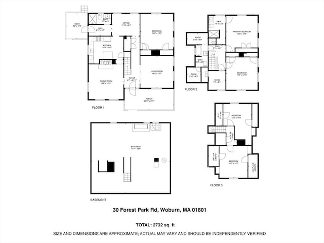 30 Forest Park Rd, Woburn, MA 01801 - view of home floor plan