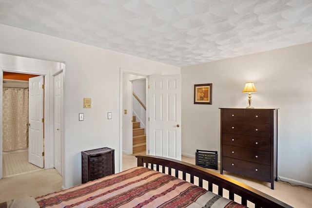 bedroom with carpet floors