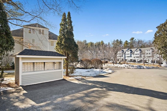 exterior space with a residential view