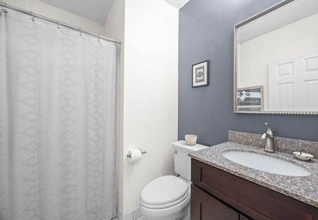 44 Bay Farm Rd Unit 44, Duxbury, MA 02332 - bathroom with vanity, toilet, and a shower with curtain
