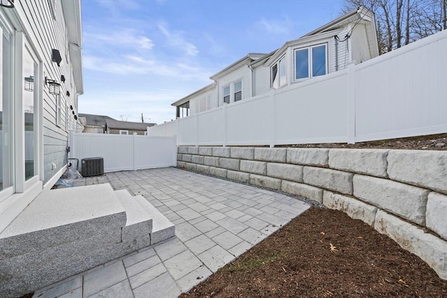 view of patio / terrace with central air condition unit