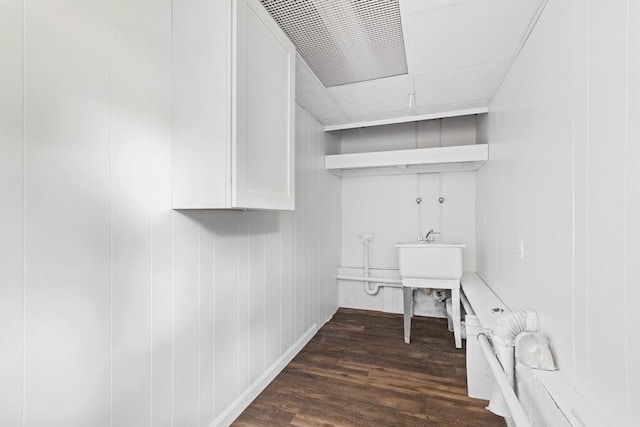 24 Roosevelt St, Taunton, MA 02780 - laundry room with dark wood-style floors and washer hookup