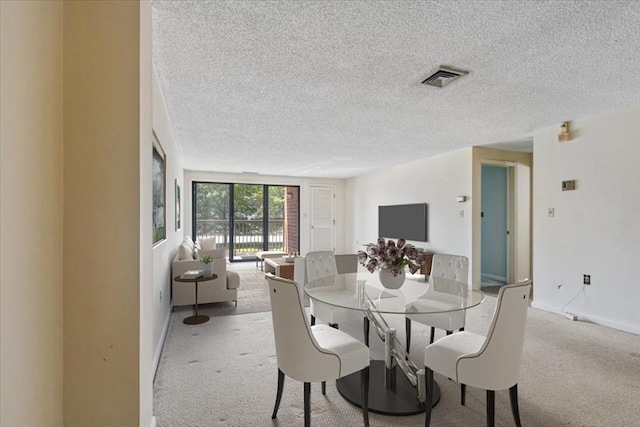 30 Revere Beach Pkwy Unit 207, Medford, MA 02155 - dining room with light carpet, a textured ceiling, and baseboards
