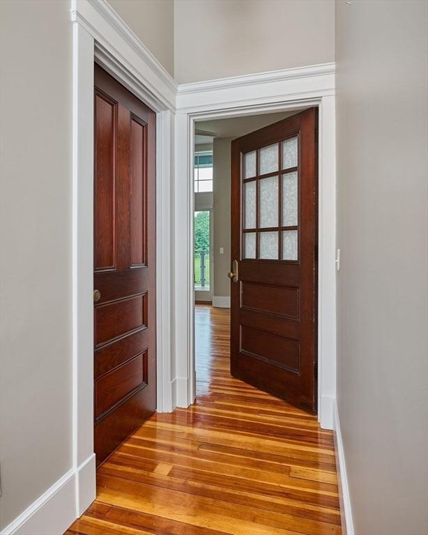 58 Main St Unit 4, Hatfield, MA 01038 - entryway featuring light wood-style flooring and baseboards