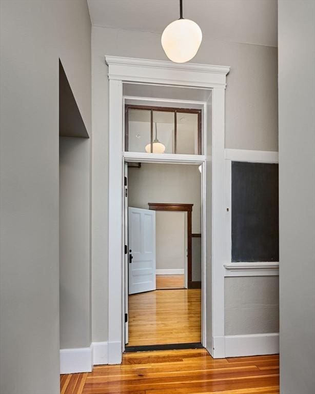 58 Main St Unit 4, Hatfield, MA 01038 - hall featuring wood finished floors and baseboards