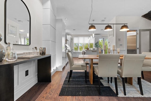 dining room featuring dark wood finished floors