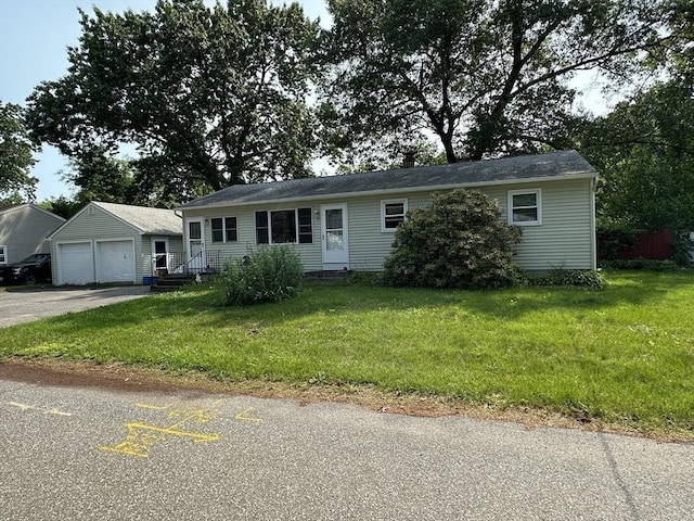 24 Arnold St, Ludlow, MA 01056 - ranch-style house with entry steps and a front yard