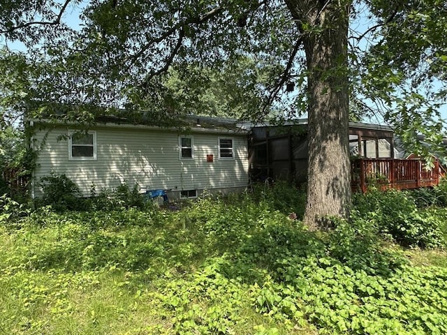 24 Arnold St, Ludlow, MA 01056 - back of property with a deck