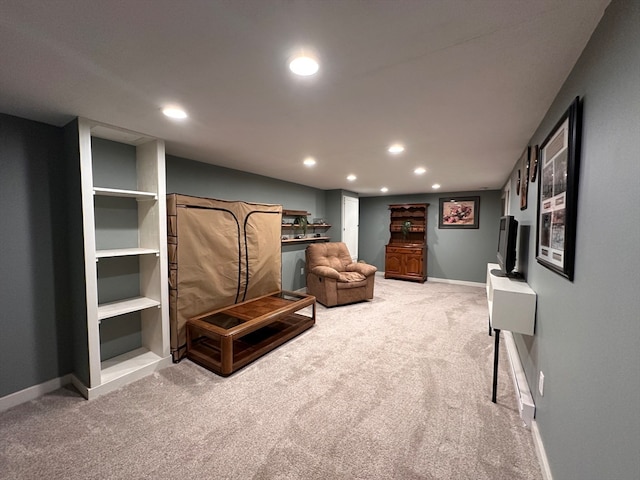 view of carpeted living room