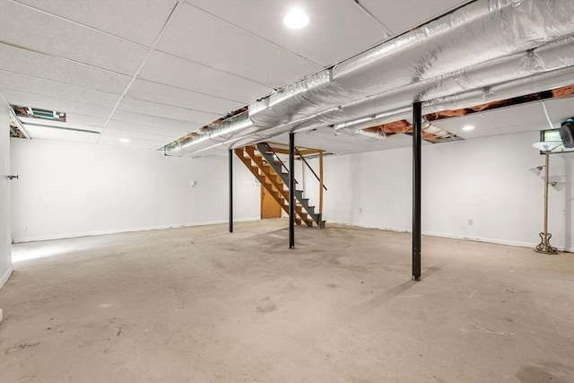 6 Lancaster Pl, Andover, MA 01810 - below grade area with stairs, baseboards, and recessed lighting