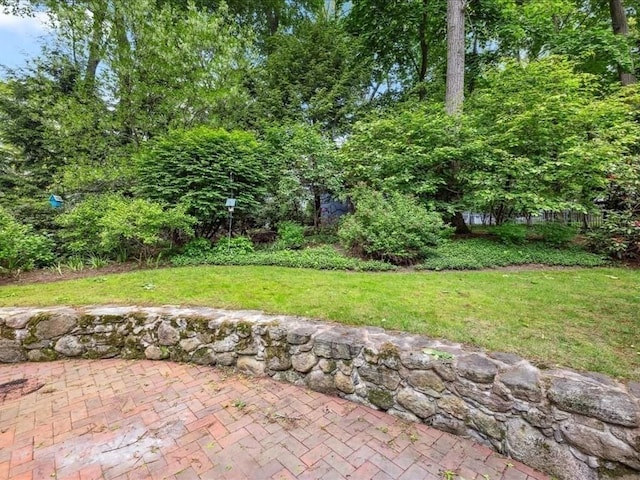 234 Lowell Rd, Wellesley, MA 02481 - view of grassy yard featuring a patio area