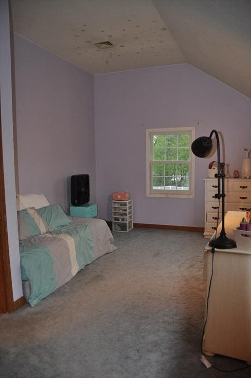 34 Liberty Ln, Ashburnham, MA 01430 - carpeted bedroom with vaulted ceiling and baseboards