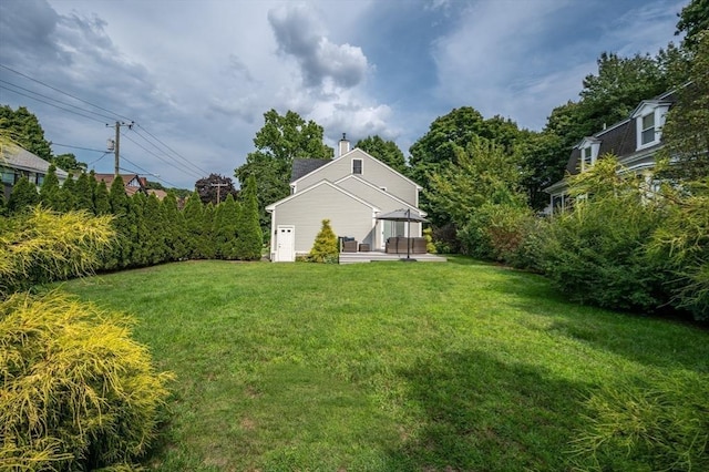 view of yard with a gazebo