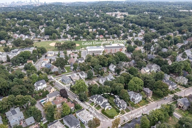 aerial view featuring a residential view