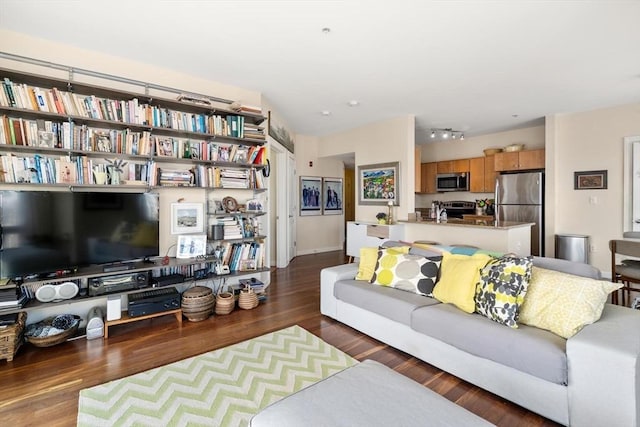 living room featuring wood finished floors