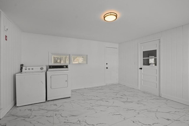 laundry area featuring washer and clothes dryer