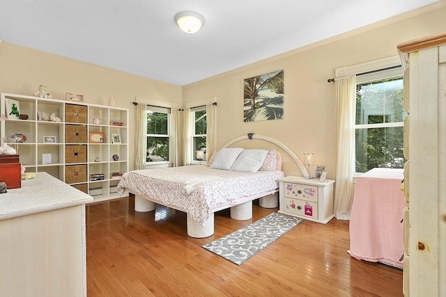 311 Main St, Franklin, MA 02038 - bedroom featuring wood finished floors, multiple windows, and ornamental molding