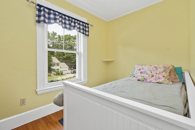 311 Main St, Franklin, MA 02038 - bedroom with baseboards, crown molding, and wood finished floors